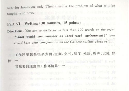 2015年11月湖南成人教育學位英語樣卷試題（十八）